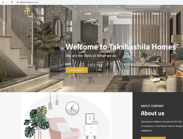 Takshashila Homes Pvt. Ltd's Website